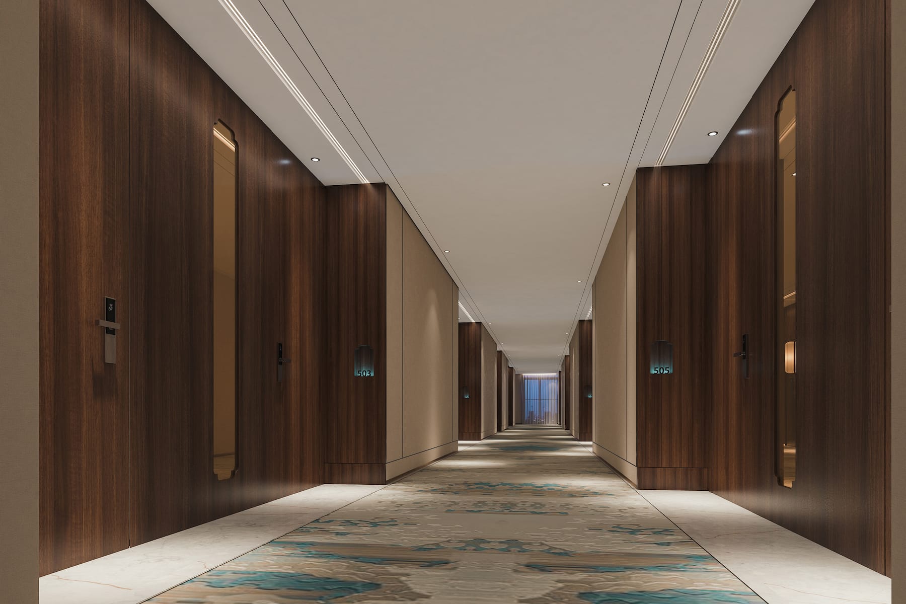 Wyndham Xinyi Lotus Lake lobby feature in Maoming, Other than US/Canada