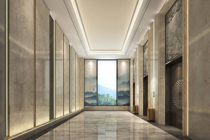 Wyndham Xinyi Lotus Lake lobby feature in Maoming, Other than US/Canada