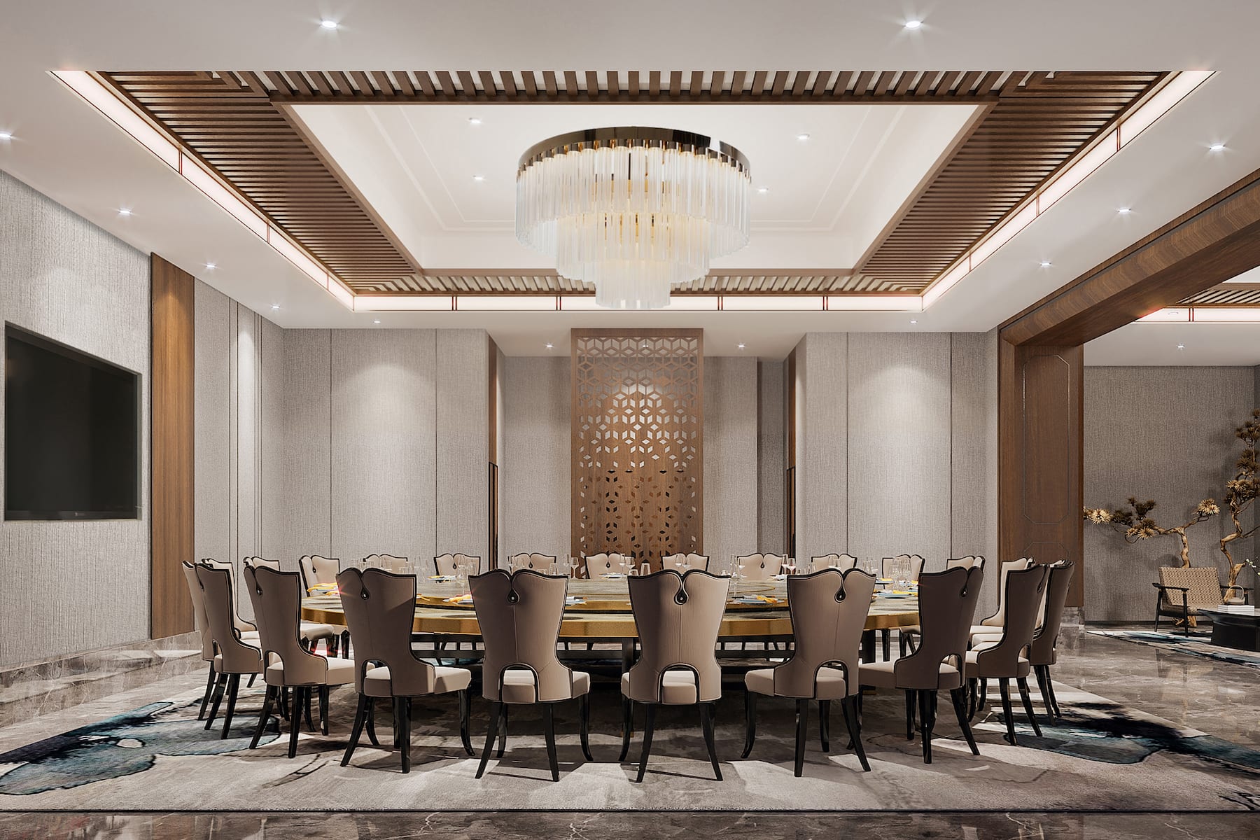 Wyndham Xinyi Lotus Lake restaurant private dining area in Maoming, Other than US/Canada