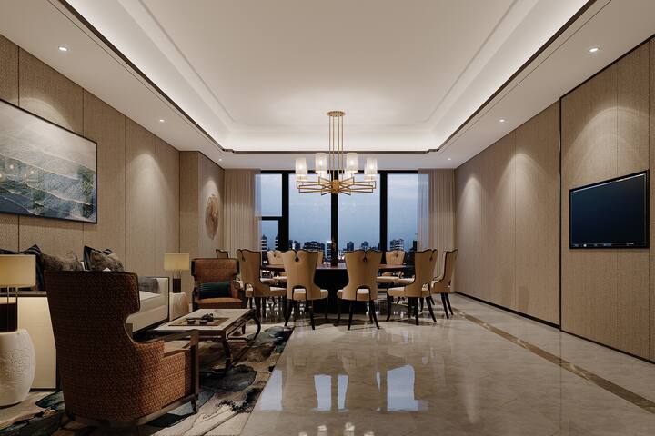 Wyndham Xinyi Lotus Lake restaurant private dining area in Maoming, Other than US/Canada
