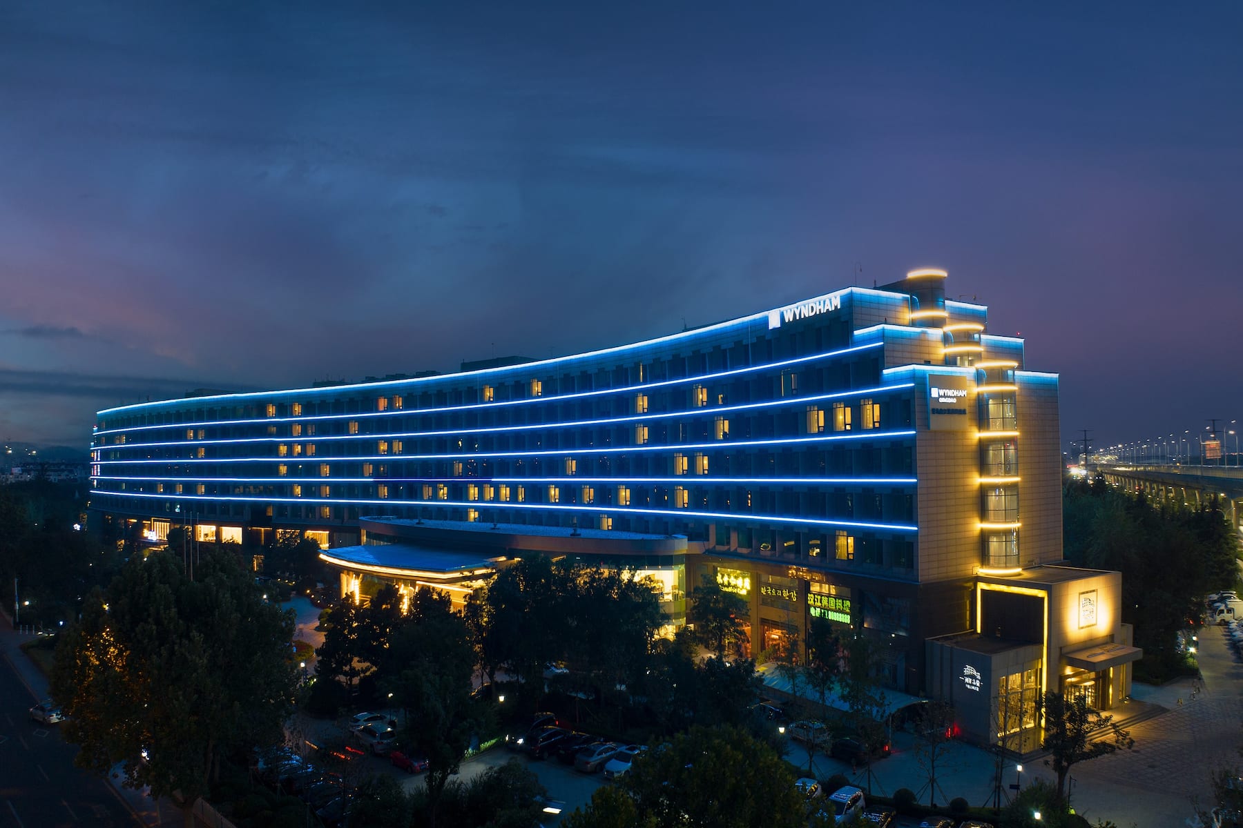 Exterior of Wyndham Qingdao hotel in Qingdao, Other than US/Canada