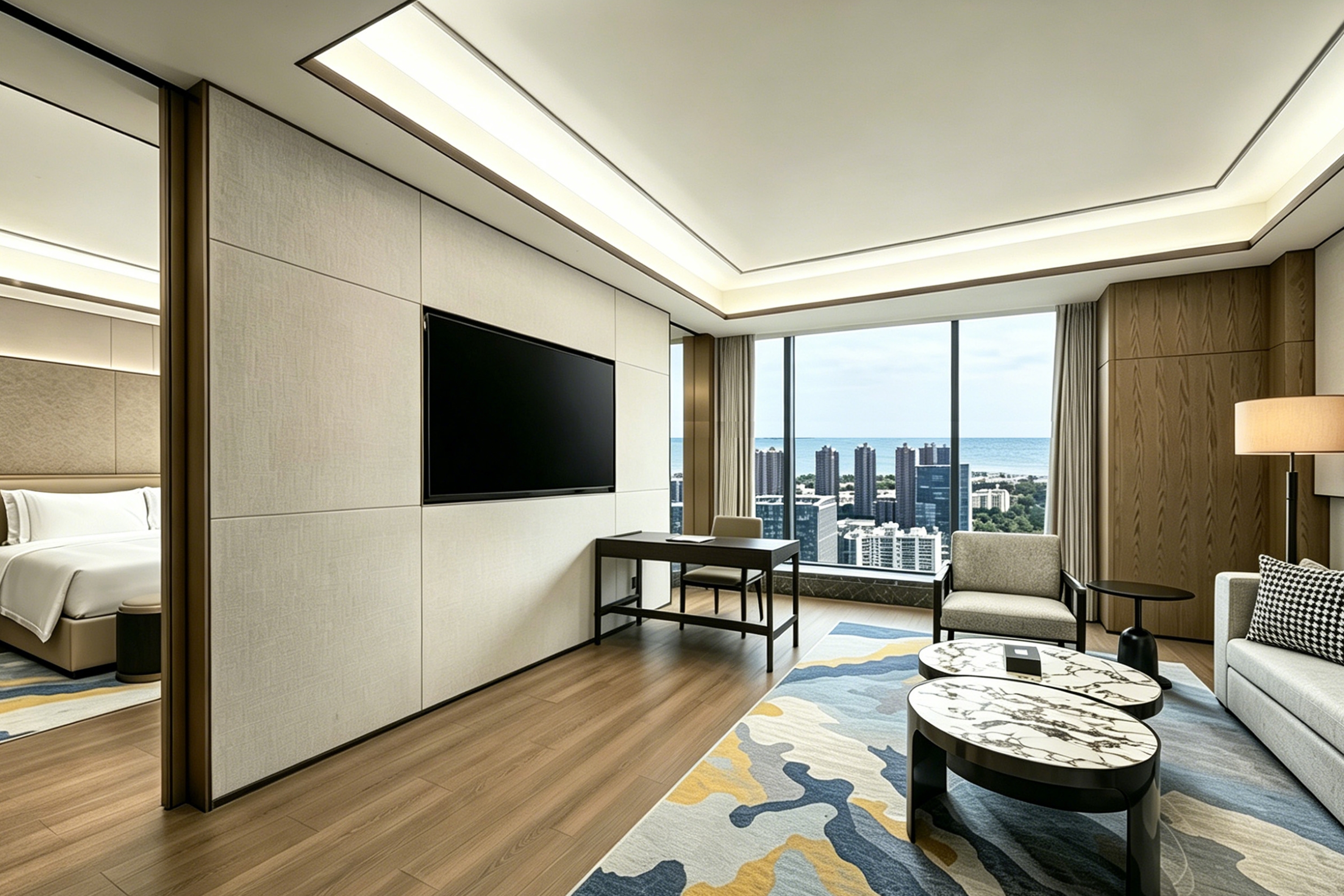 Guest room at the Wyndham Rizhao Downtown in Rizhao, Other than US/Canada
