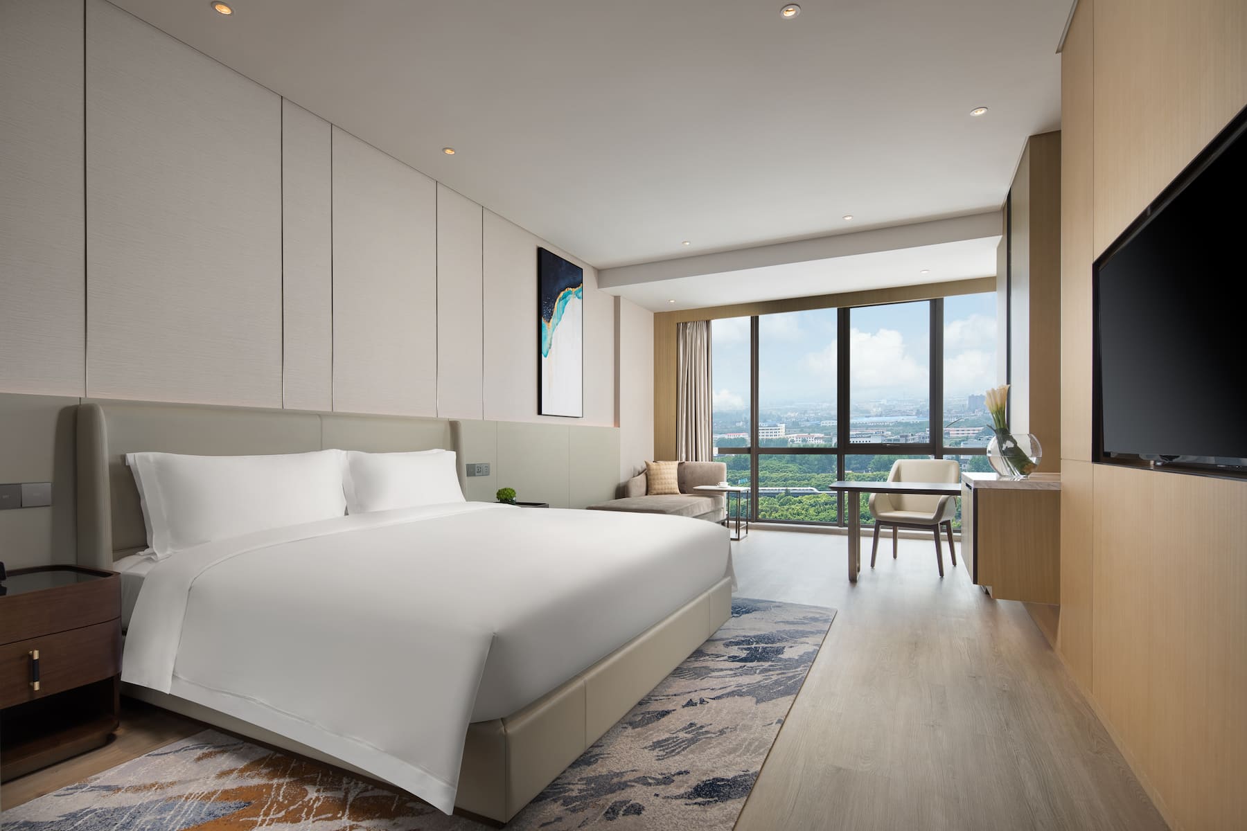 Guest room at the Wyndham Shanghai Pudong in Shanghai, Other than US/Canada