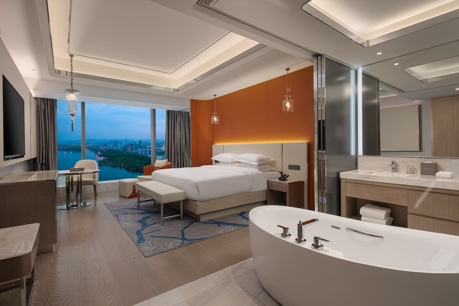 Guest room at the Wyndham Shaoxing Keqiao in Shaoxing, Other than US/Canada