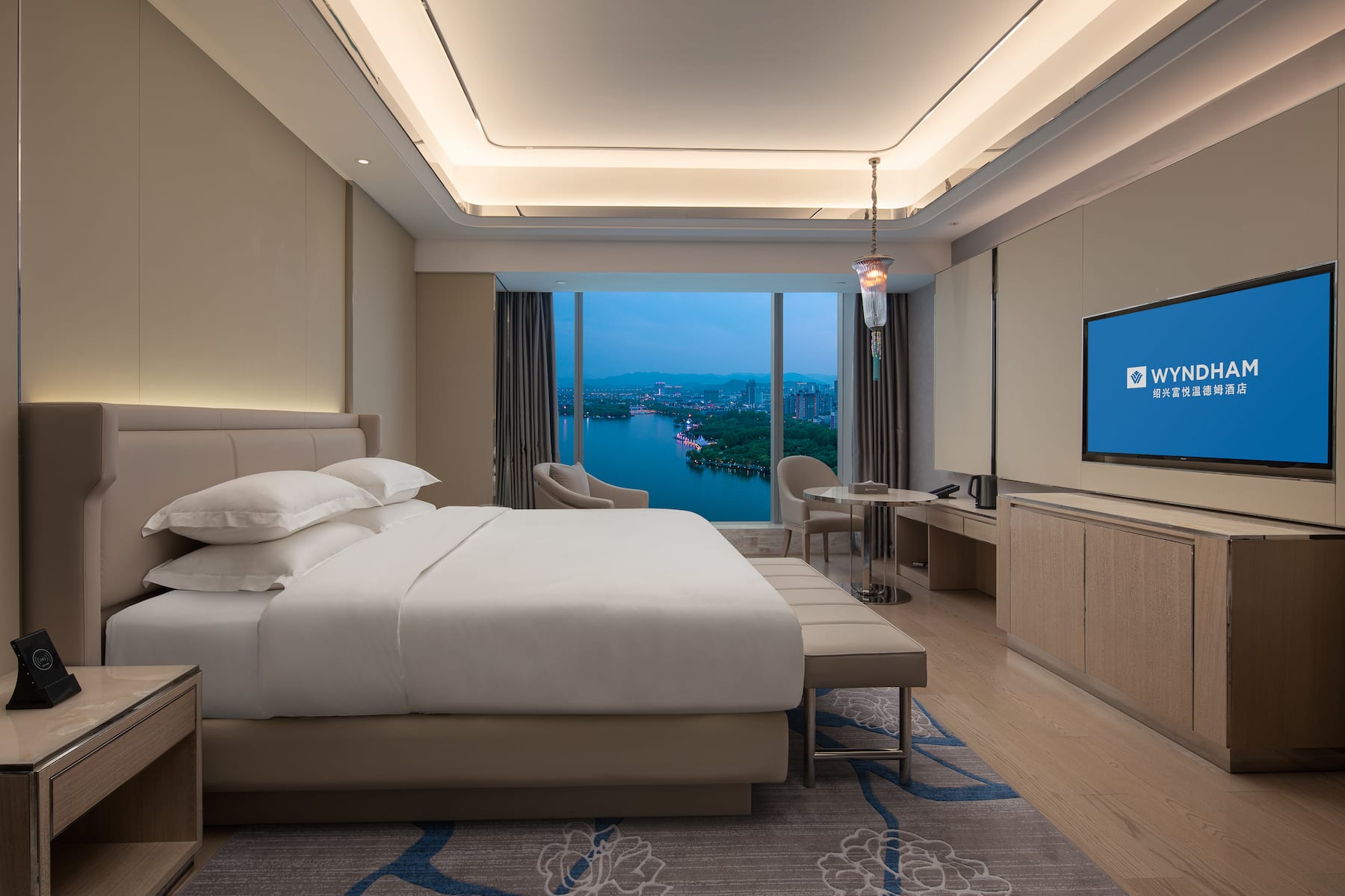 Guest room at the Wyndham Shaoxing Keqiao in Shaoxing, Other than US/Canada