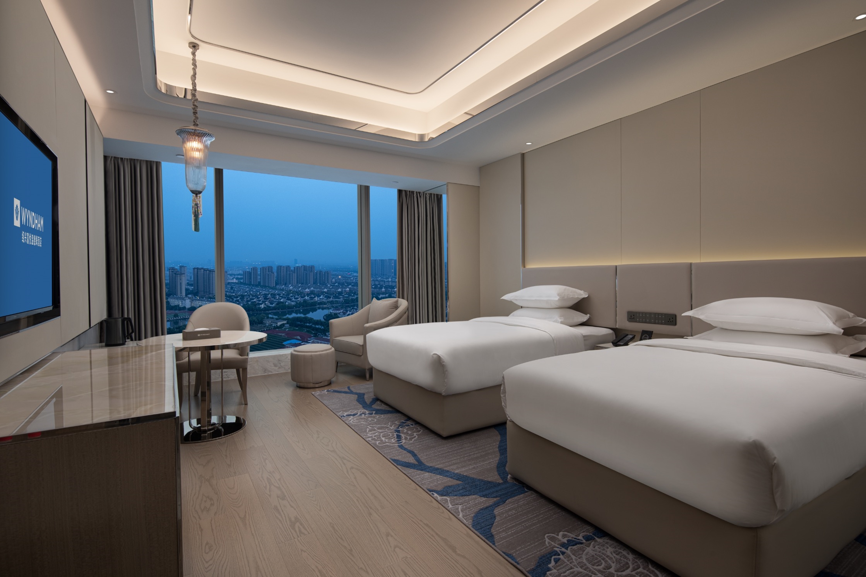 Guest room at the Wyndham Shaoxing Keqiao in Shaoxing, Other than US/Canada