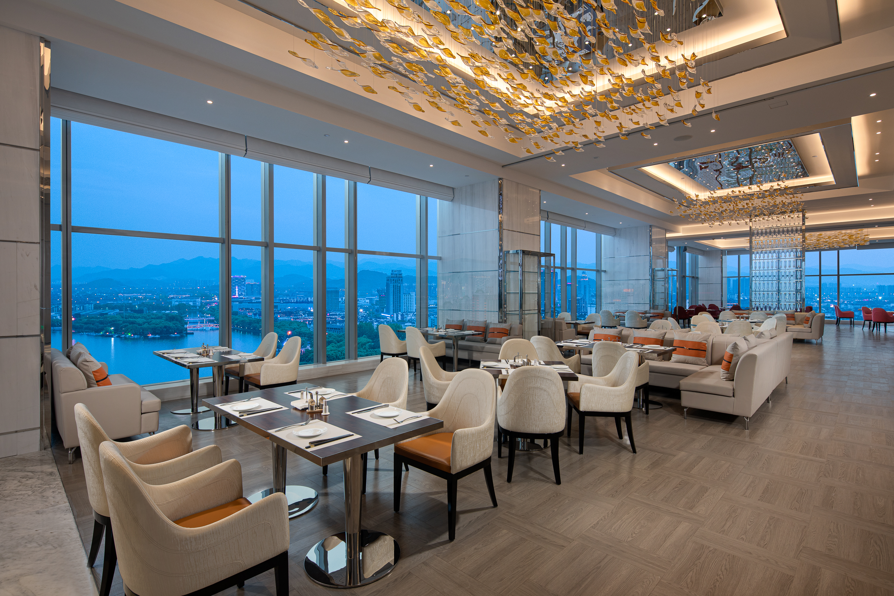 Wyndham Shaoxing Keqiao restaurant breakfast area with seating in Shaoxing, Other than US/Canada