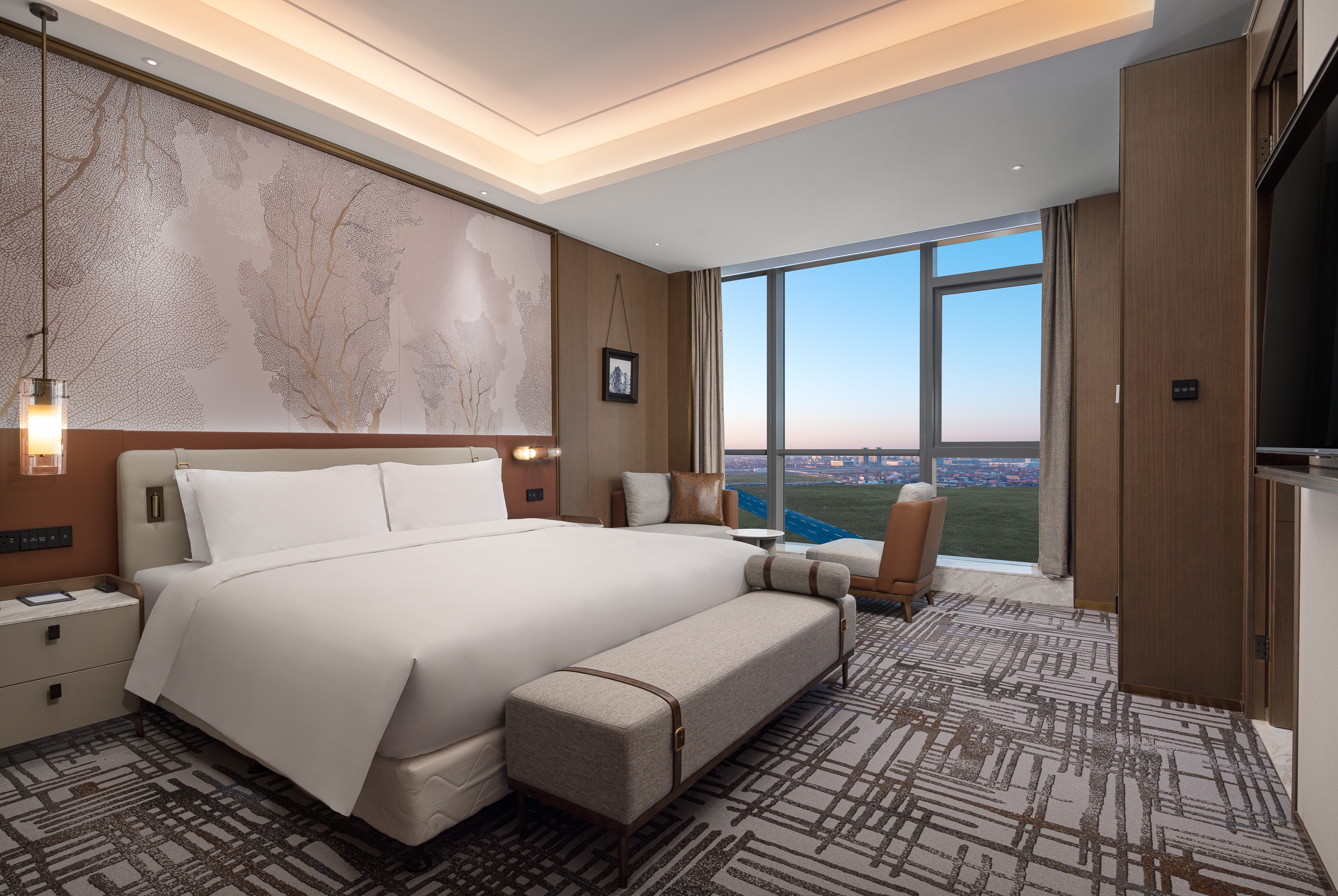 Guest room at the Wyndham Shanxi Xiaohe Xincheng in Taiyuan Shanxi, Other than US/Canada