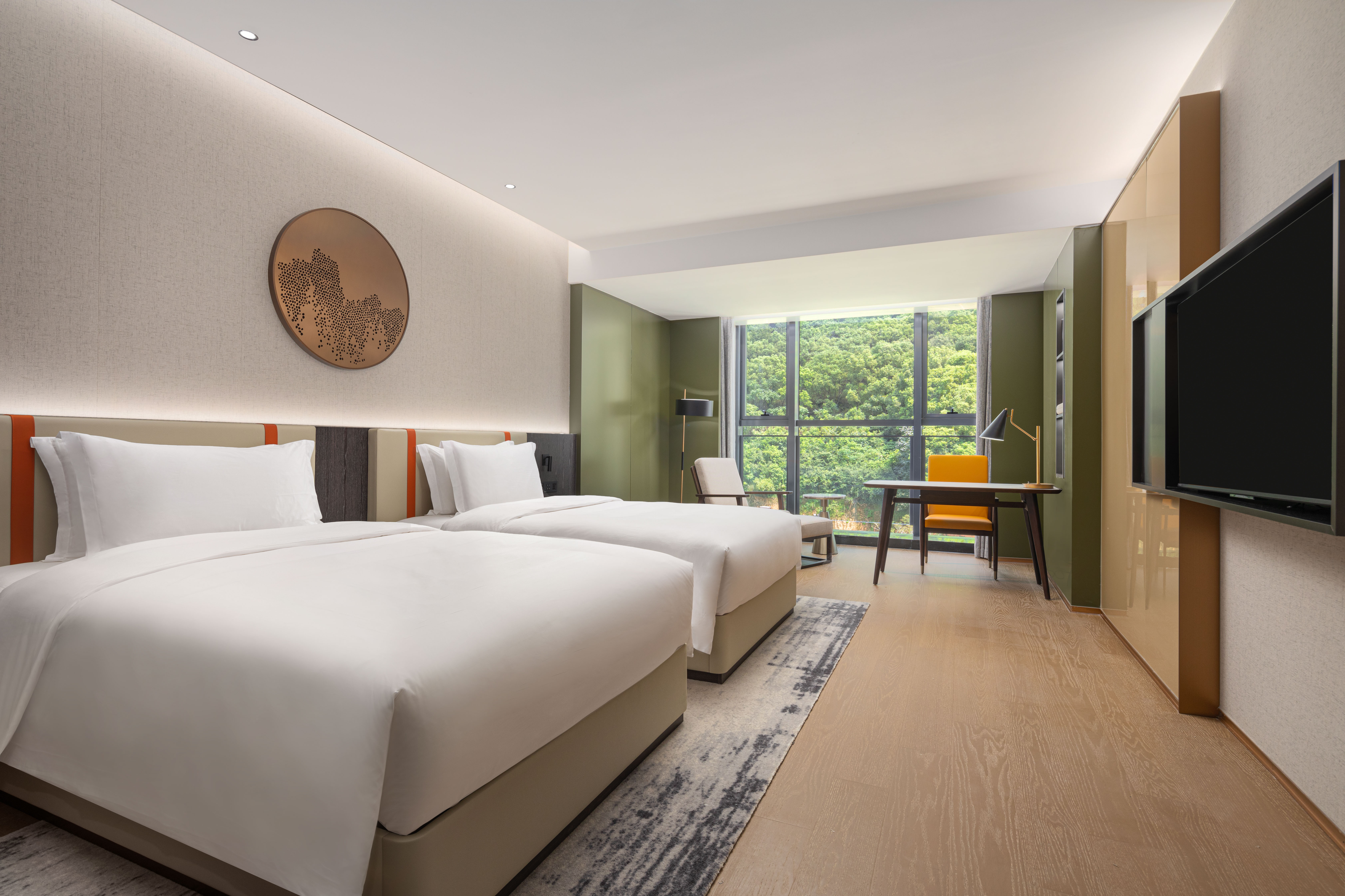 Guest room at the Wyndham Taizhou West in Taizhou, Other than US/Canada