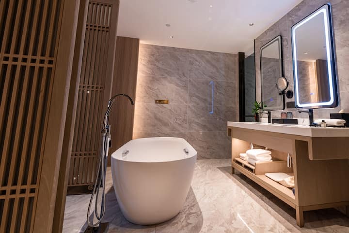 Guest room at the Wyndham Wenzhou Cangnan Resort in Wenzhou, Other than US/Canada