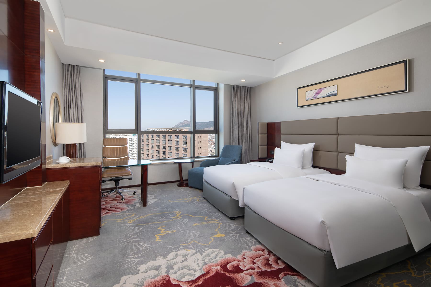 Guest room at the Wyndham Wenzhou in Wenzhou, Other than US/Canada