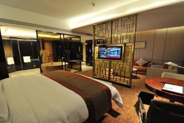 Guest room at the Wyndham Xuzhou East in Xuzhou, Other than US/Canada