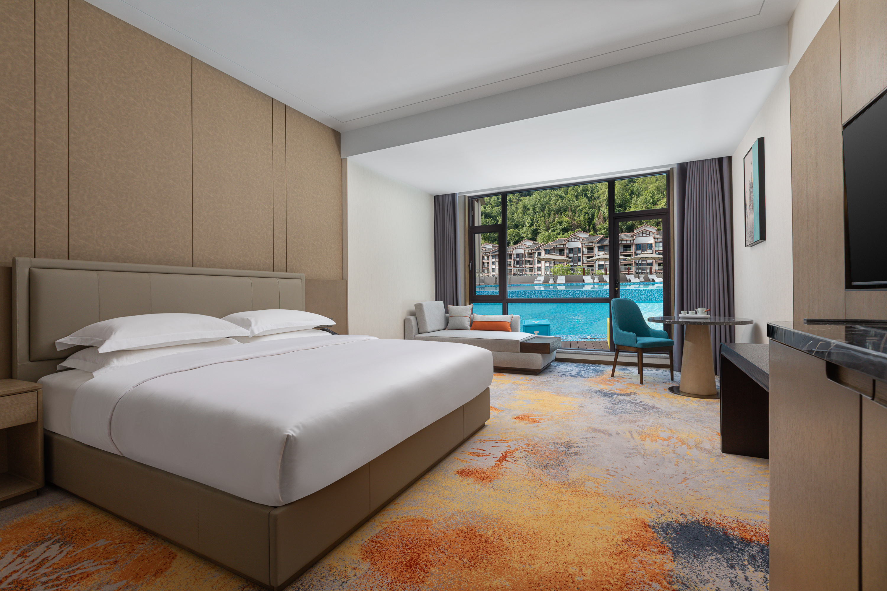 Guest room at the Wyndham Zhangjiajie Wulingyuan in Zhangjiaje, Other than US/Canada