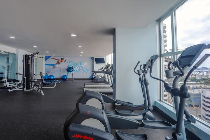 Fitness room at Wyndham Guayaquil Puerto Santa Ana in Guayaquil, Other than US/Canada
