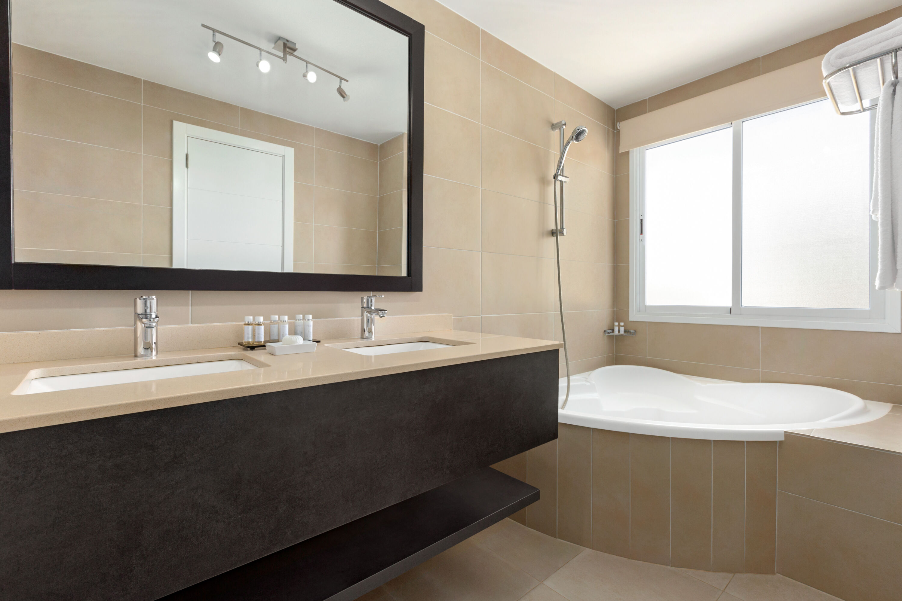 Guest room bath at the Wyndham Residences Tenerife Golf del Sur in San Miguel de Abona, Other than US/Canada
