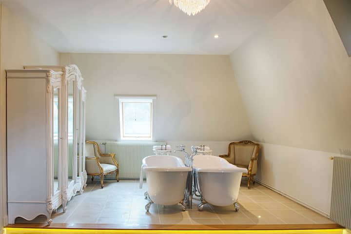 Guest room bath at the Wyndham Halcyon Resort La Souterraine in La Souterraine, Other than US/Canada