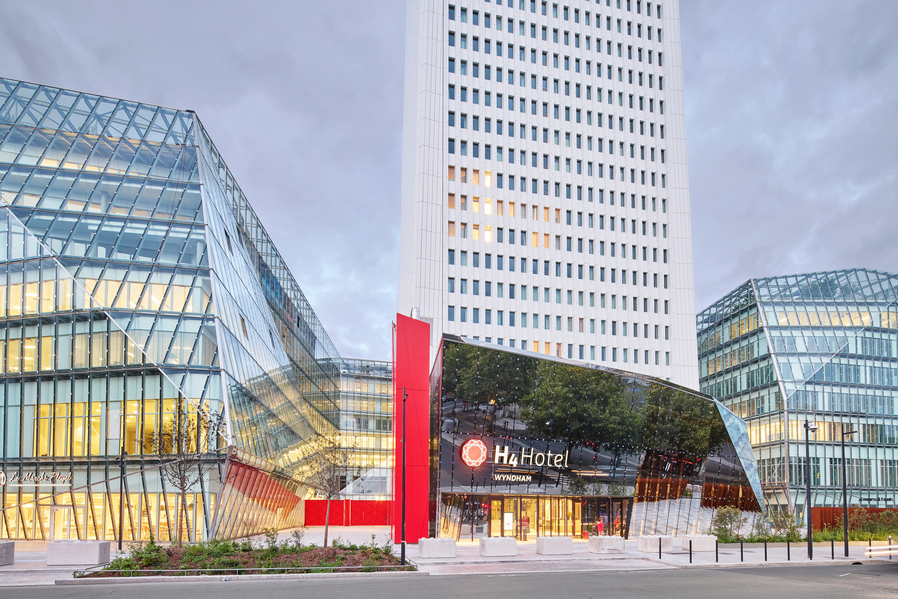 Exterior of H4 Wyndham Paris Pleyel hotel in Saint-Denis, Other than US/Canada