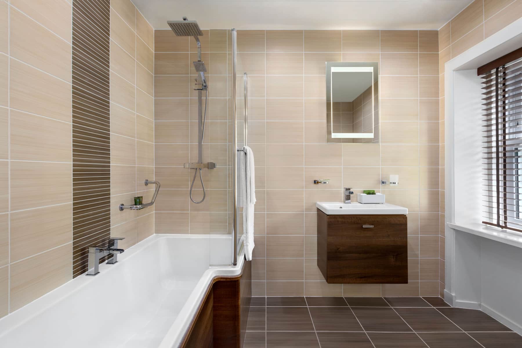 Guest room bath at the Wyndham Duchally Country Estate in Auchterarder, Other than US/Canada