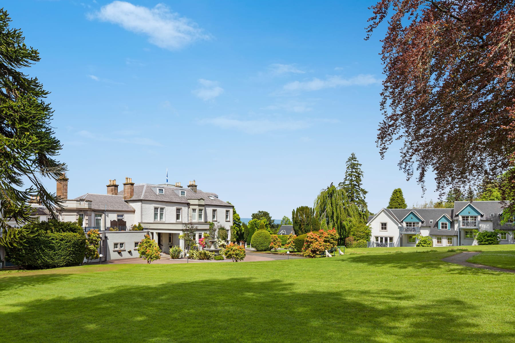 Exterior of Wyndham Duchally Country Estate hotel in Auchterarder, Other than US/Canada