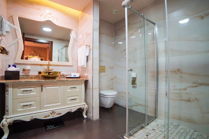 Guest room bath at the Wyndham Batumi in Batumi, Other than US/Canada