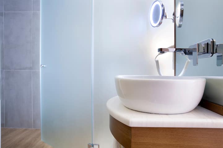 Guest room bath at the Wyndham Athens Residence in Athens, Other than US/Canada