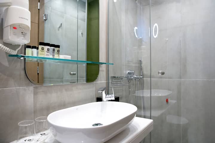 Guest room bath at the Wyndham Athens Residence in Athens, Other than US/Canada