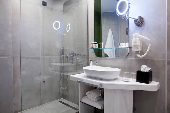 Guest room bath at the Wyndham Athens Residence in Athens, Other than US/Canada