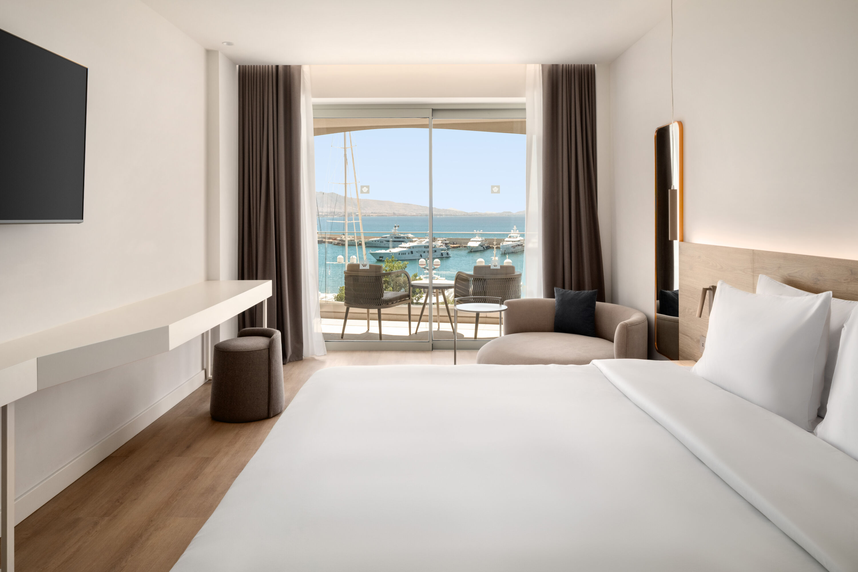 Guest room at the Wyndham Residences Piraeus Marina Zeas in Piraeus, Other than US/Canada