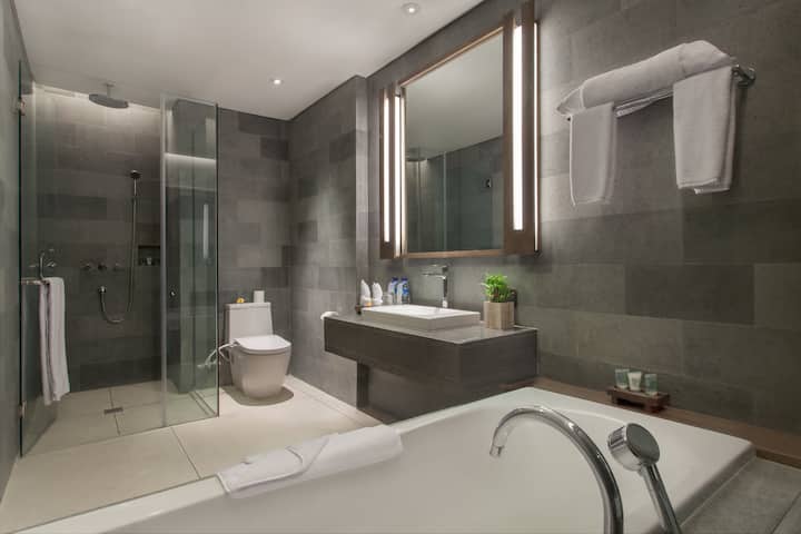 Guest room at the Wyndham Tamansari Jivva Resort Bali in Bali, Other than US/Canada