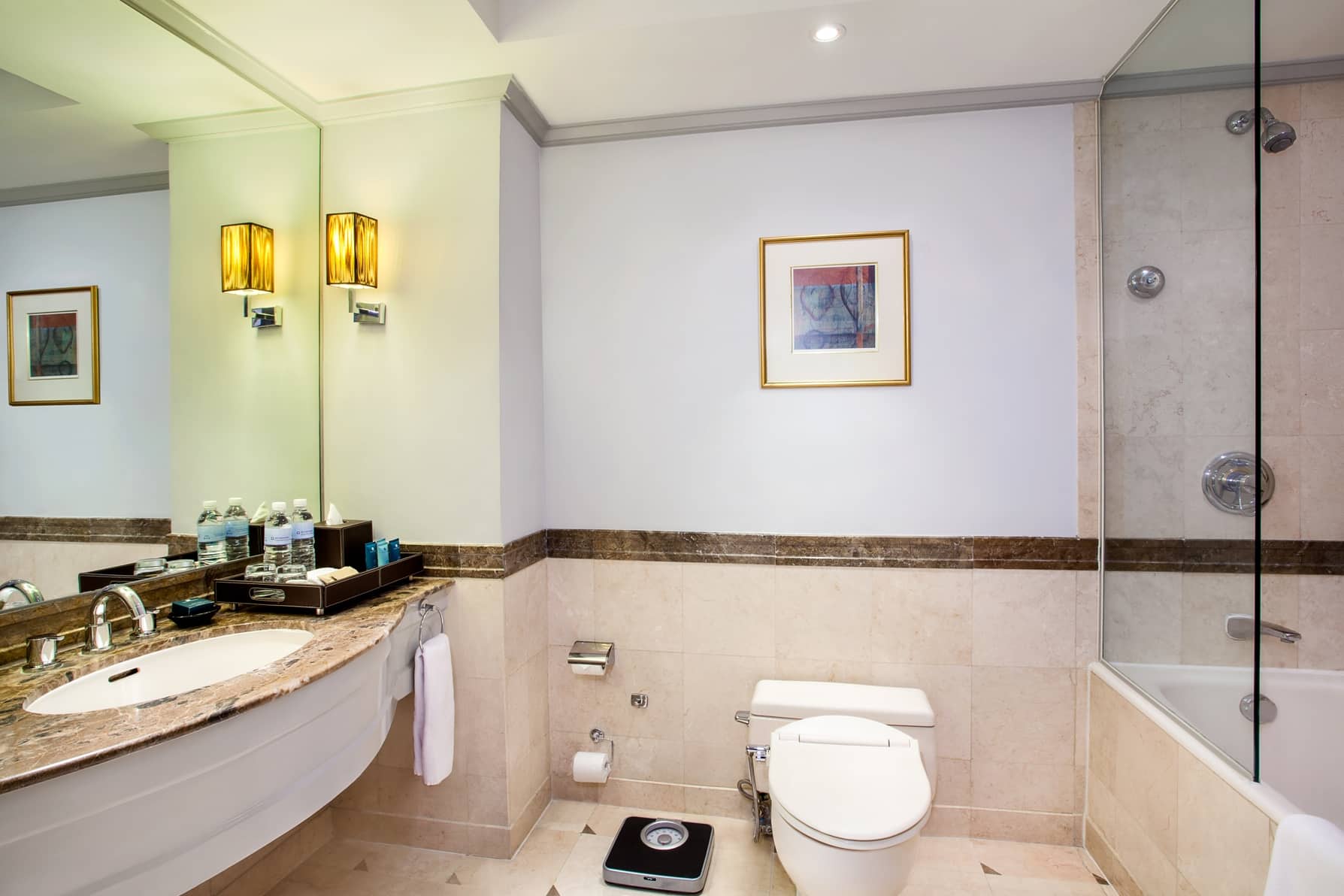 Guest room bath at the Wyndham Casablanca Jakarta in Jakarta, Other than US/Canada