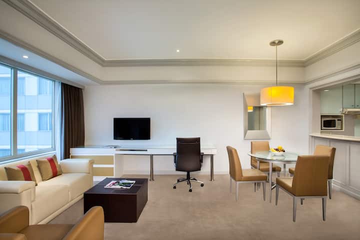 Guest room at the Wyndham Casablanca Jakarta in Jakarta, Other than US/Canada