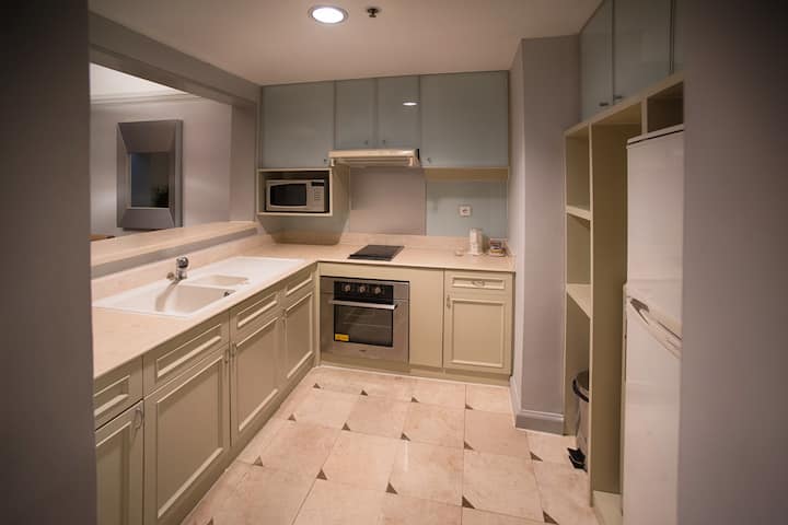 Guest room kitchen at Wyndham Casablanca Jakarta in Jakarta, Other than US/Canada