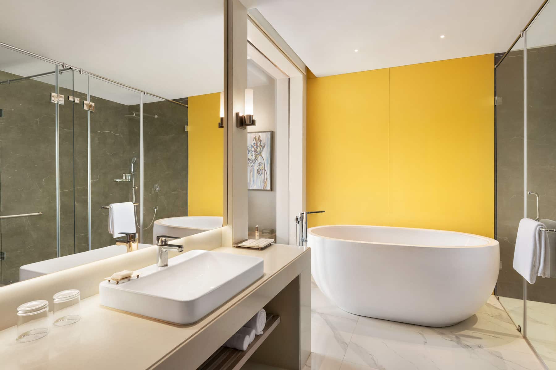 Guest room bath at the Wyndham Chandigarh Mohali in MOHALI, Other than US/Canada