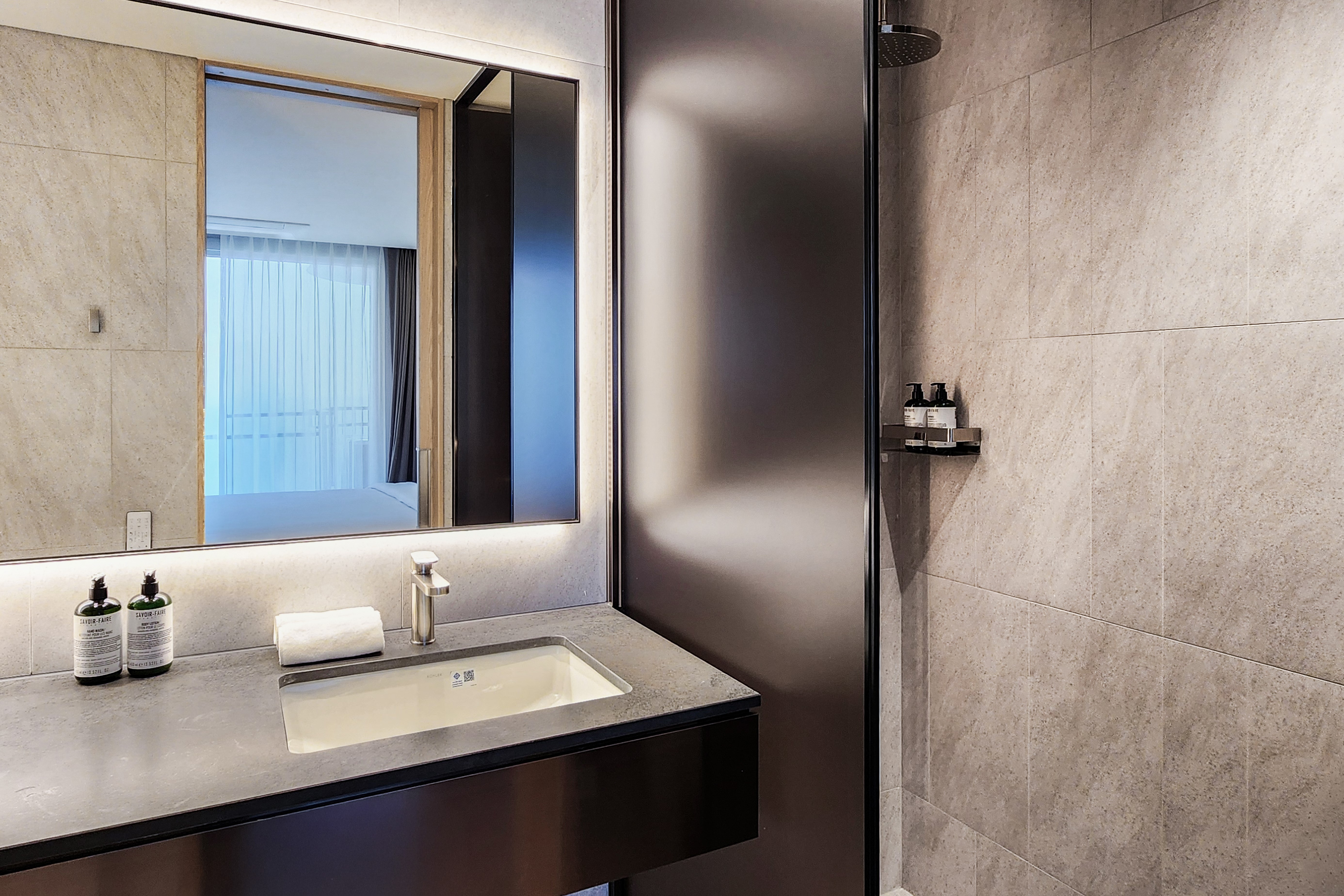 Guest room bath at the Wyndham Goseong Gangwon in Goseong gun, Other than US/Canada