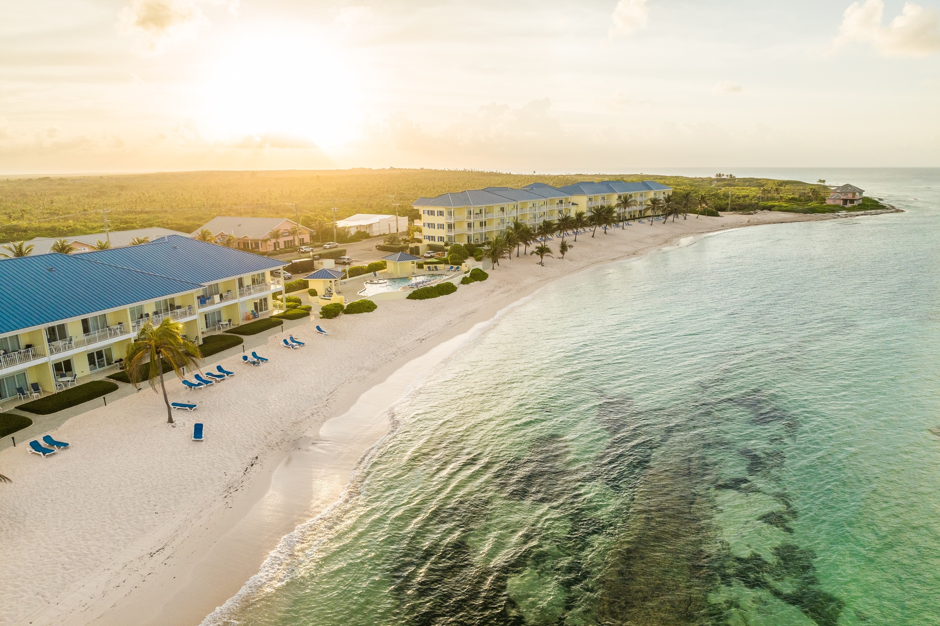 Aerial View of Wyndham Reef Resort Grand Cayman hotel in East End, Other than US/Canada