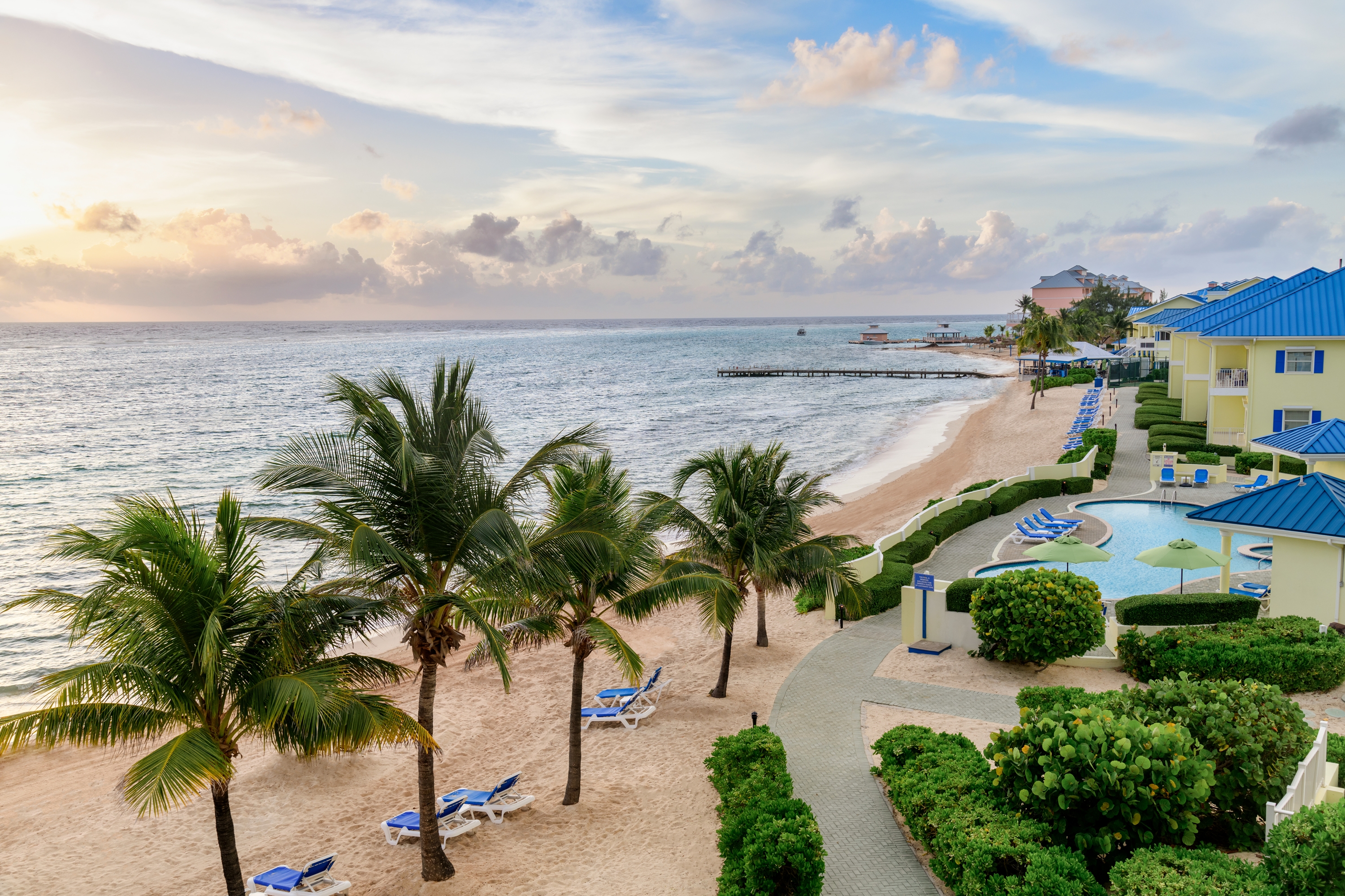 Aerial View of Wyndham Reef Resort Grand Cayman hotel in East End, Other than US/Canada