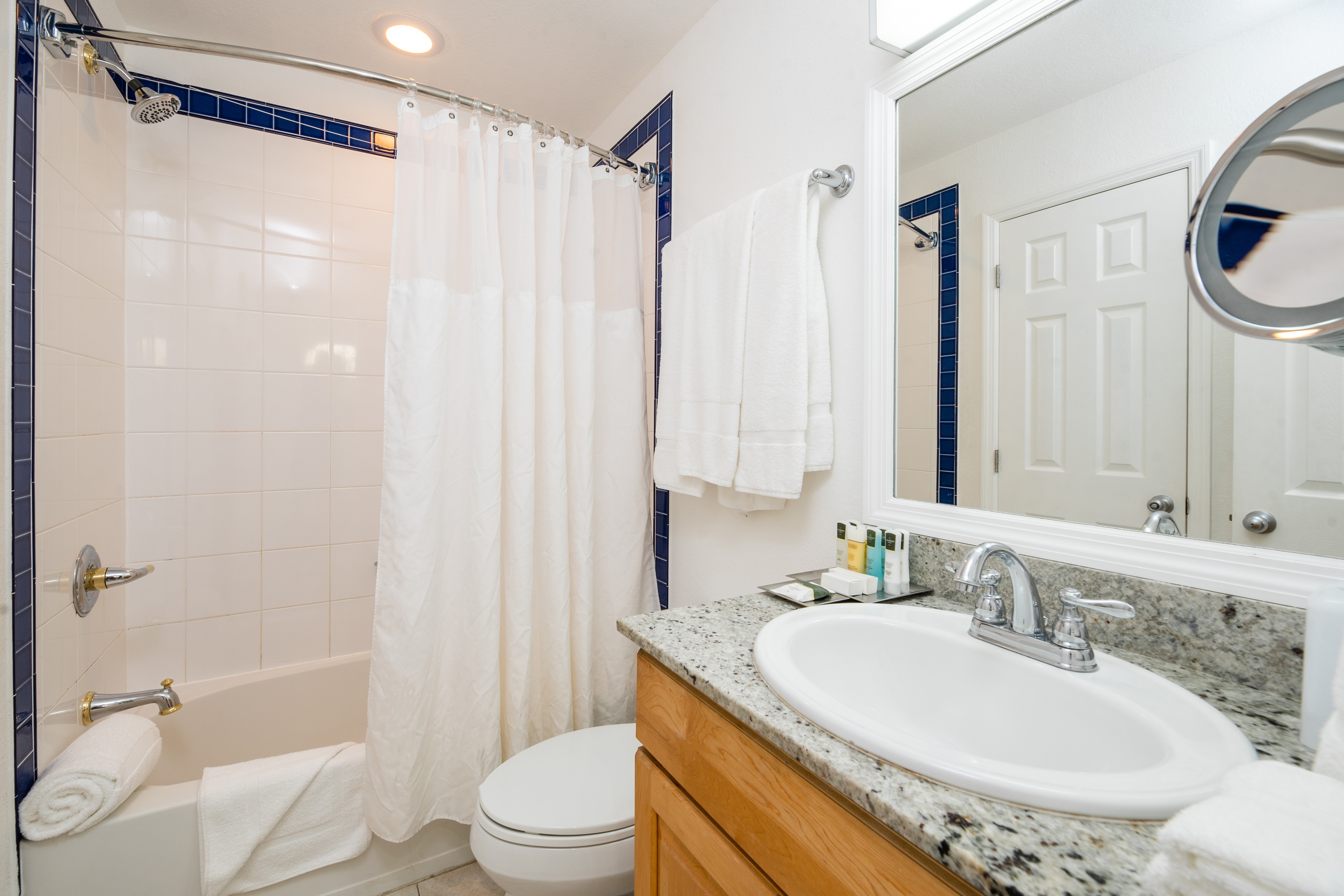 Guest room bath at the Wyndham Reef Resort Grand Cayman in East End, Other than US/Canada