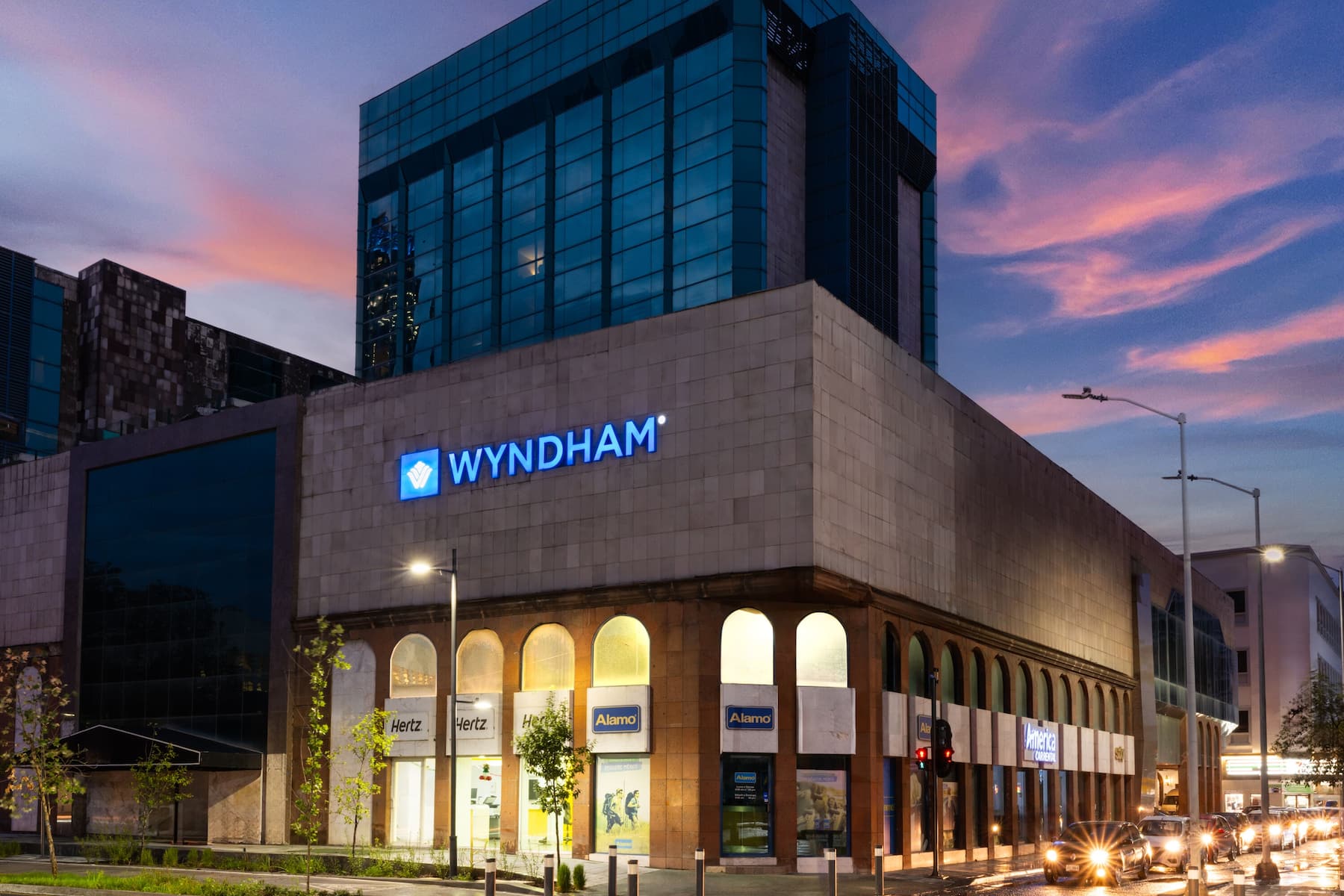 Exterior Dusk Image of Wyndham Monterrey Ambassador Centro hotel in Monterrey, Other than US/Canada