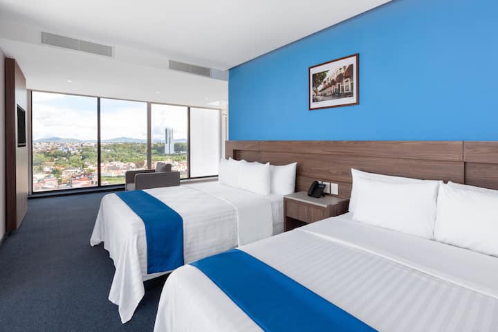Guest room at the Wyndham Puebla Angelopolis in Puebla, Other than US/Canada