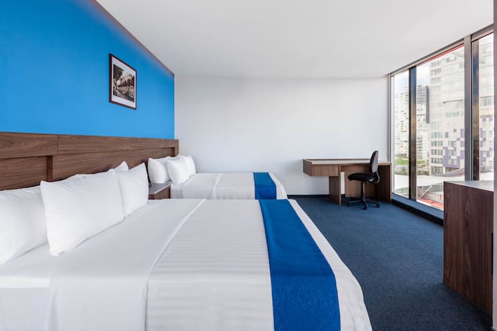 Guest room at the Wyndham Puebla Angelopolis in Puebla, Other than US/Canada