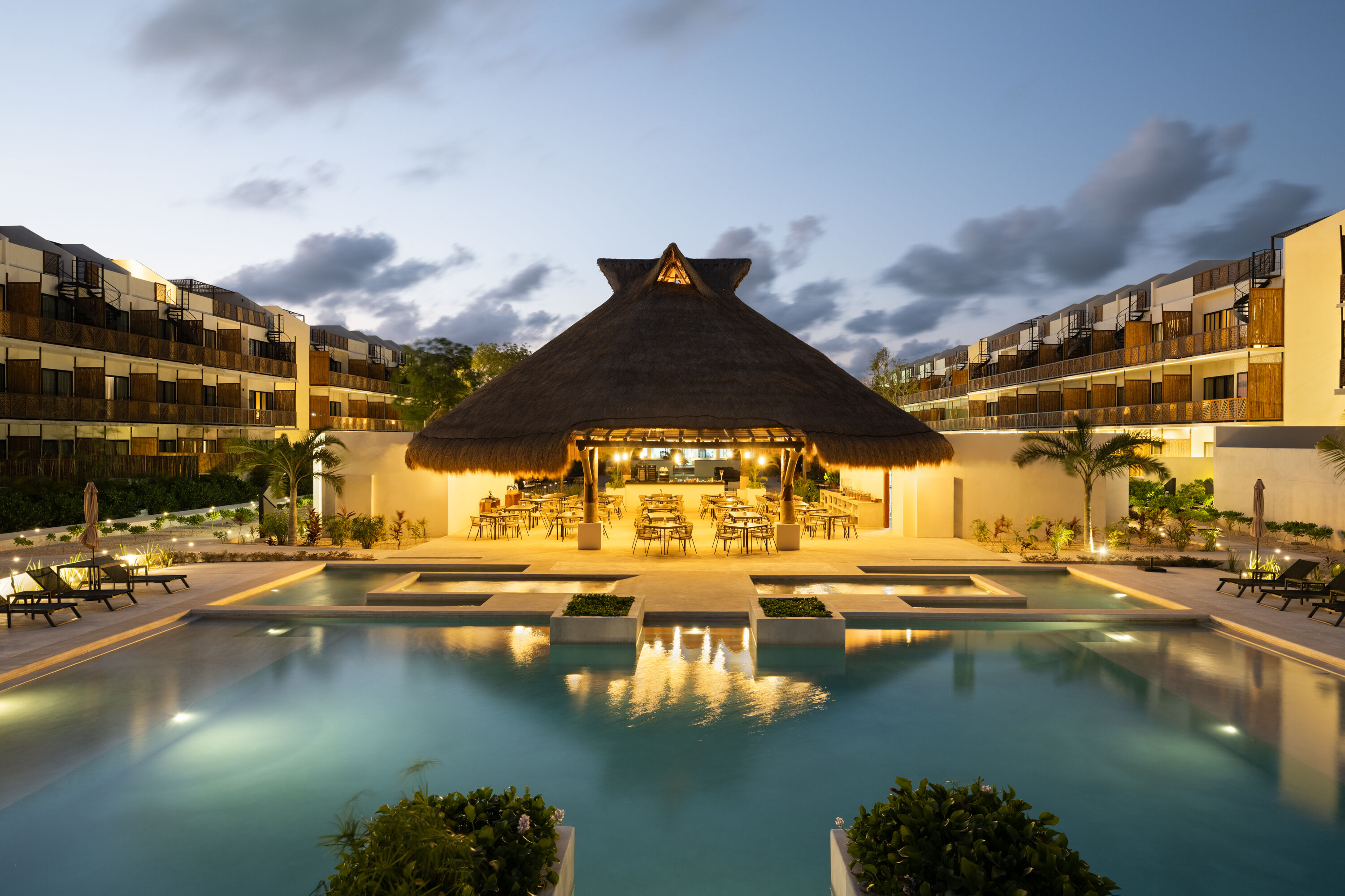 Exterior Dusk Image of Wyndham Tulum hotel in Tulum, Other than US/Canada