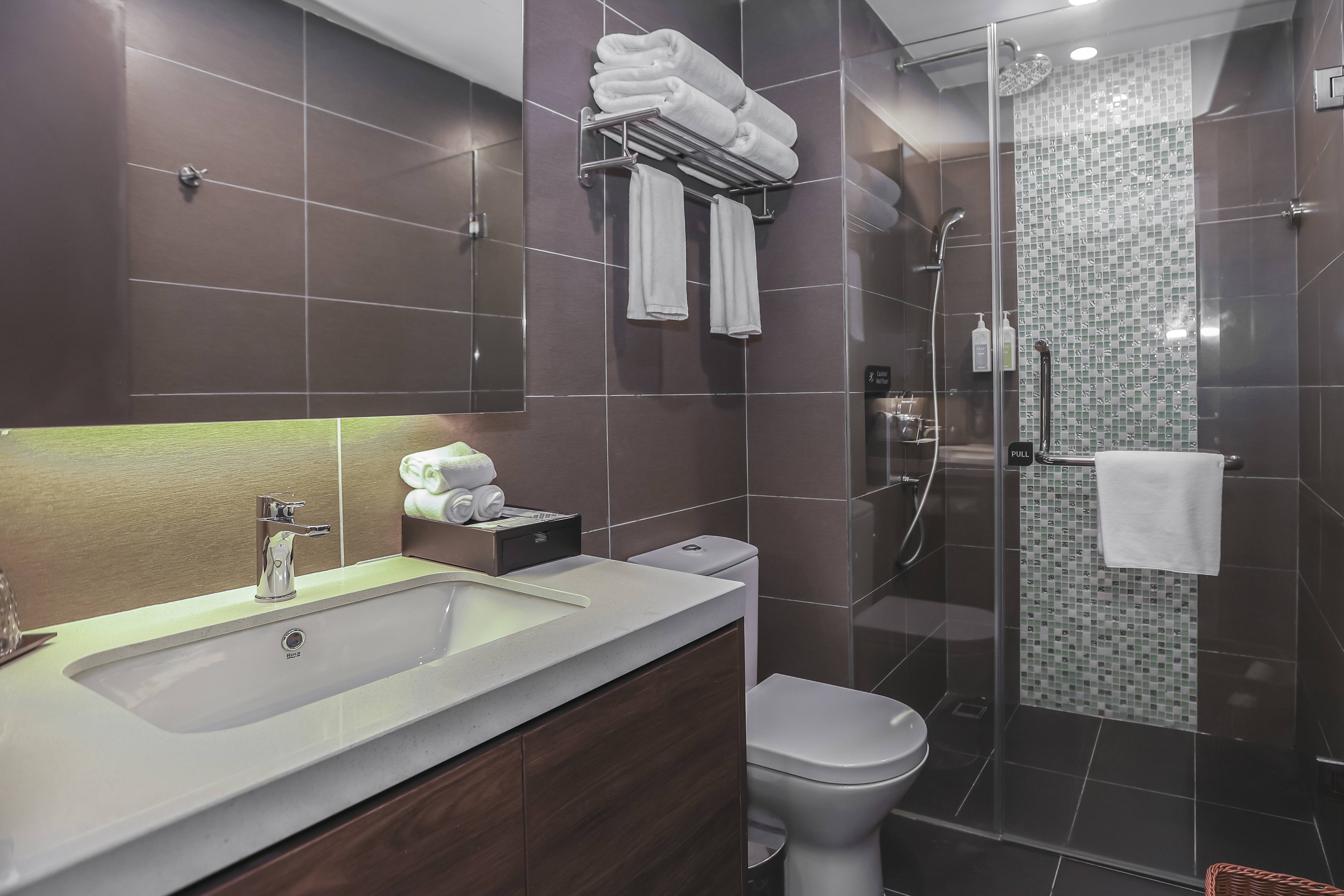 Guest room bath at the Wyndham Ion Majestic in Bentong, Other than US/Canada