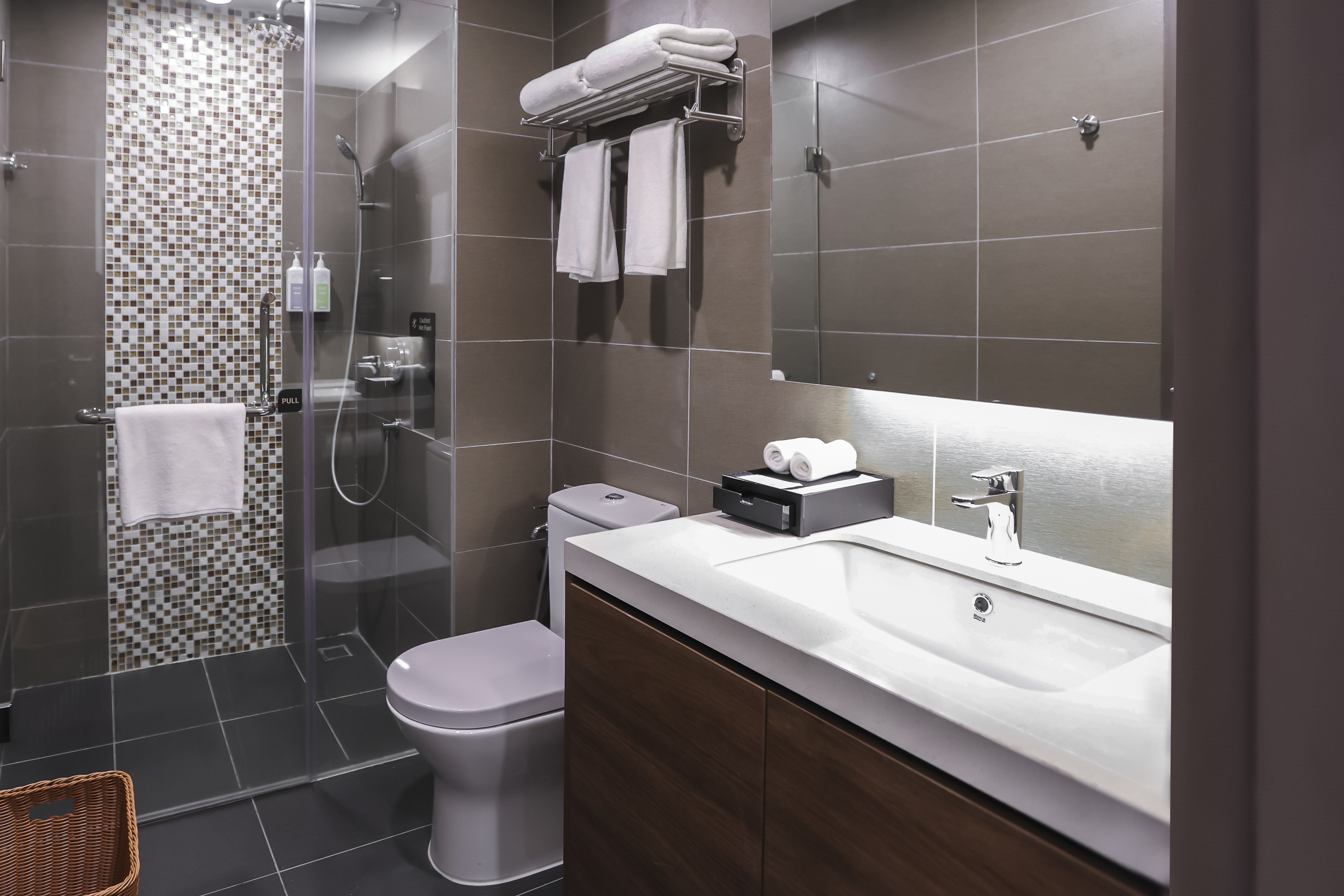 Guest room bath at the Wyndham Ion Majestic in Bentong, Other than US/Canada