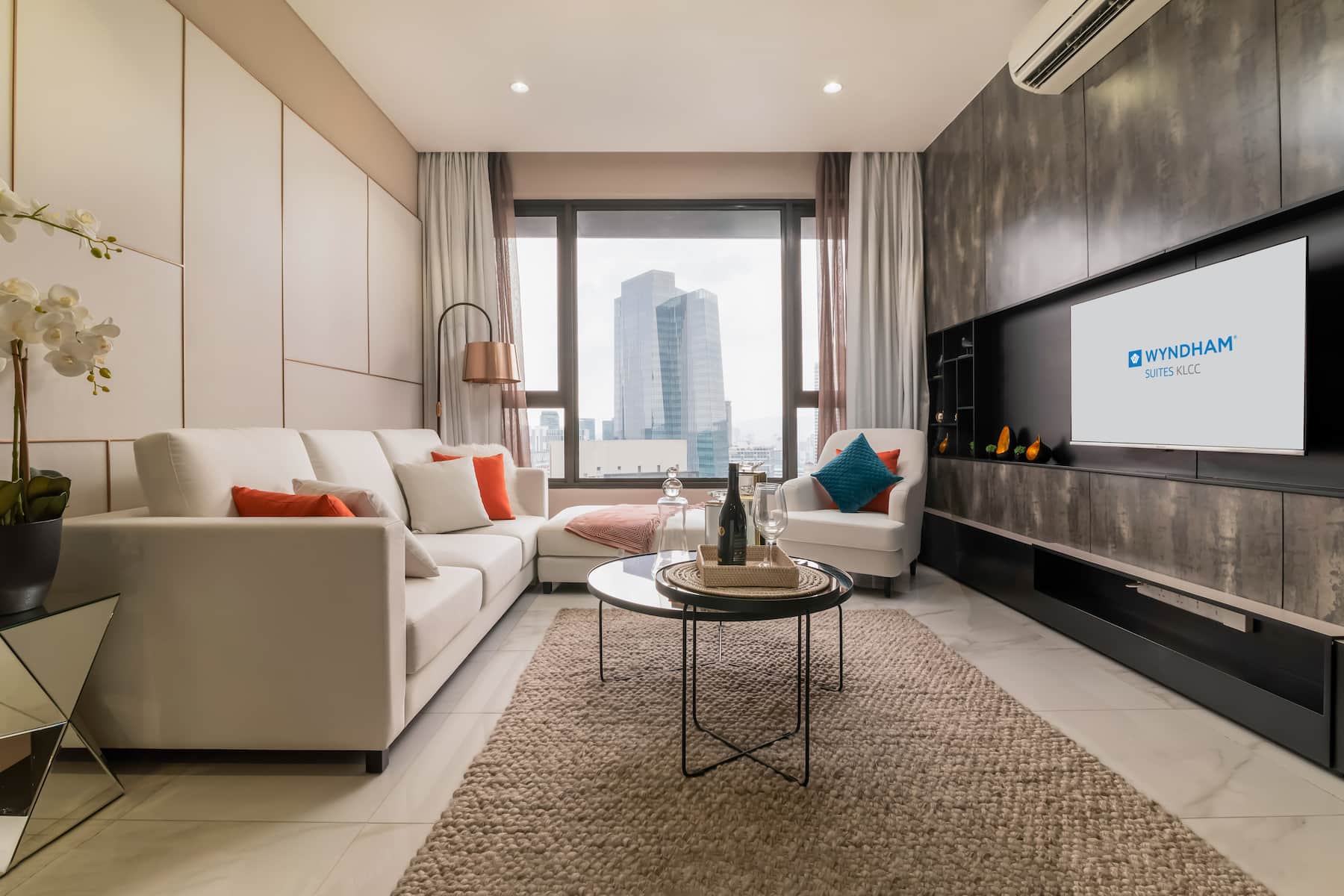Guest room at the Wyndham Suites KLCC in Kuala Lumpur, Other than US/Canada