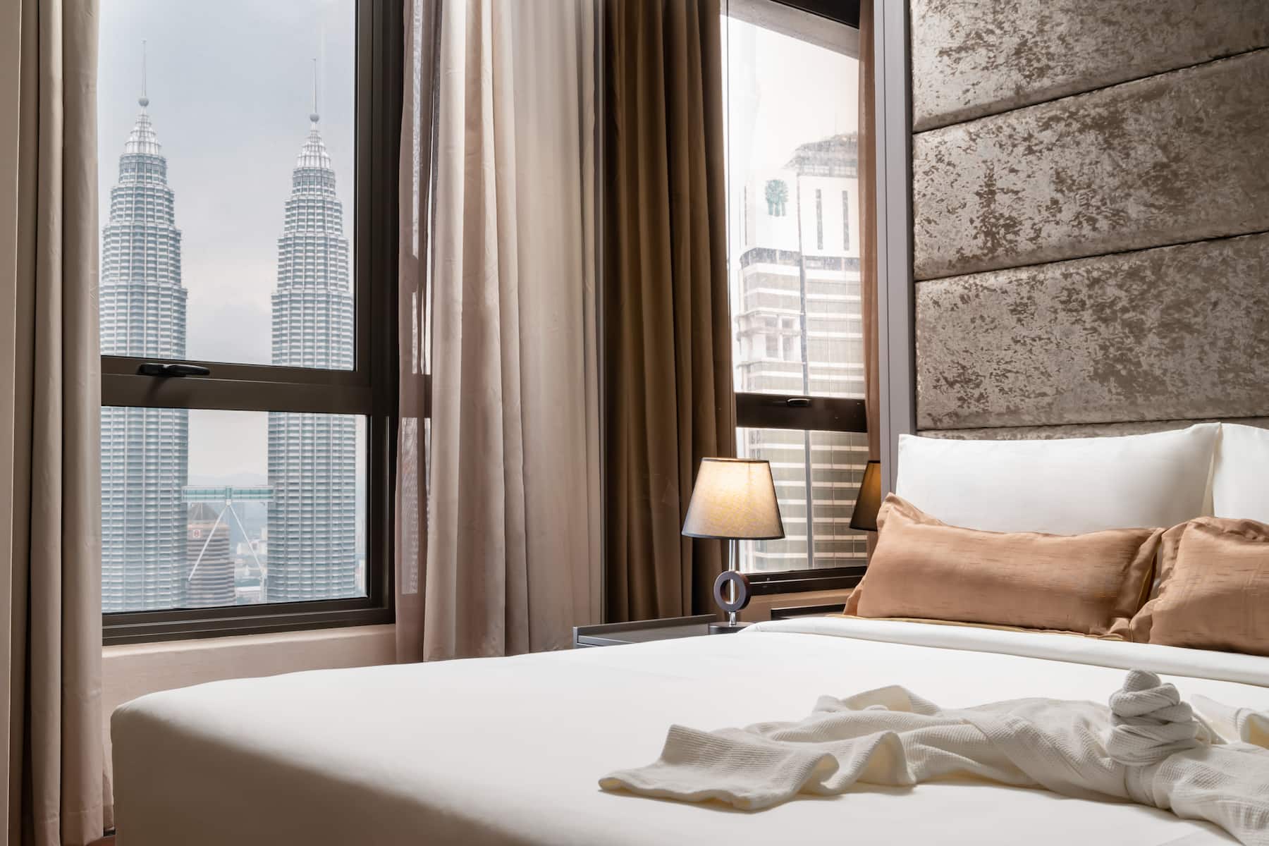 Guest room at the Wyndham Suites KLCC in Kuala Lumpur, Other than US/Canada
