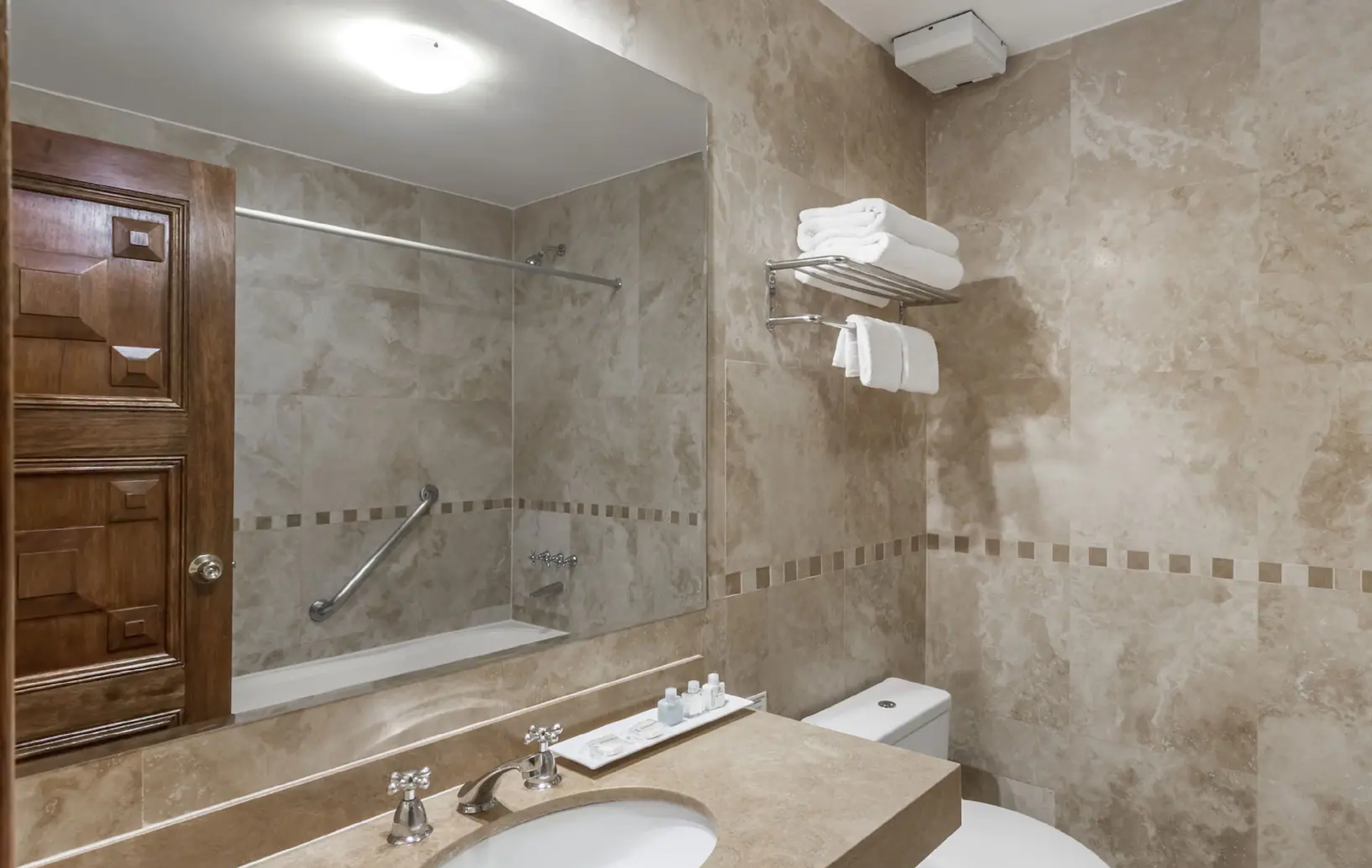 Guest room bath at the Wyndham Costa del Sol Cusco in Cusco, Other than US/Canada