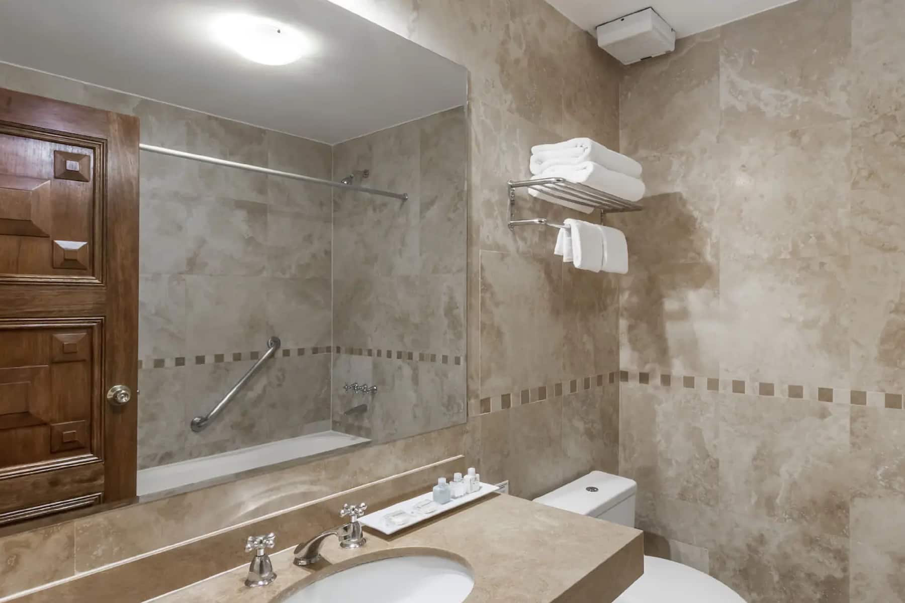 Guest room bath at the Wyndham Costa del Sol Cusco in Cusco, Other than US/Canada