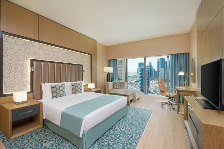 Guest room at the Wyndham Doha West Bay in Doha, Other than US/Canada