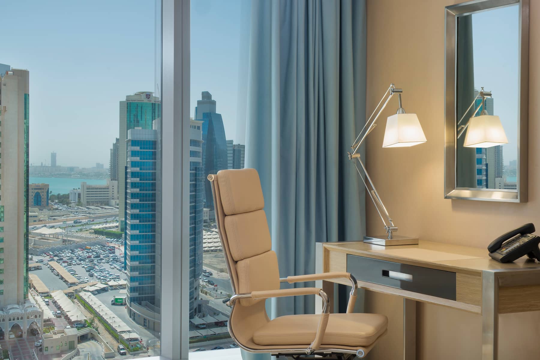 Guest room at the Wyndham Doha West Bay in Doha, Other than US/Canada