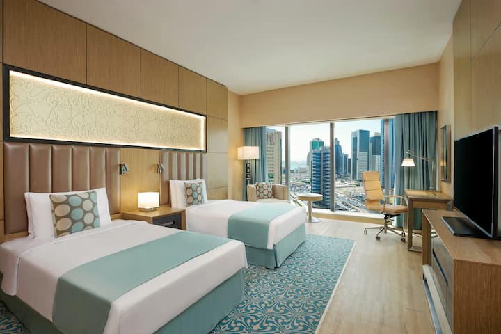 Guest room at the Wyndham Doha West Bay in Doha, Other than US/Canada